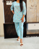 Sky Blue Heart Cotton Co-ord