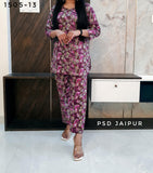 Purple and pink Cotton Co-ord set