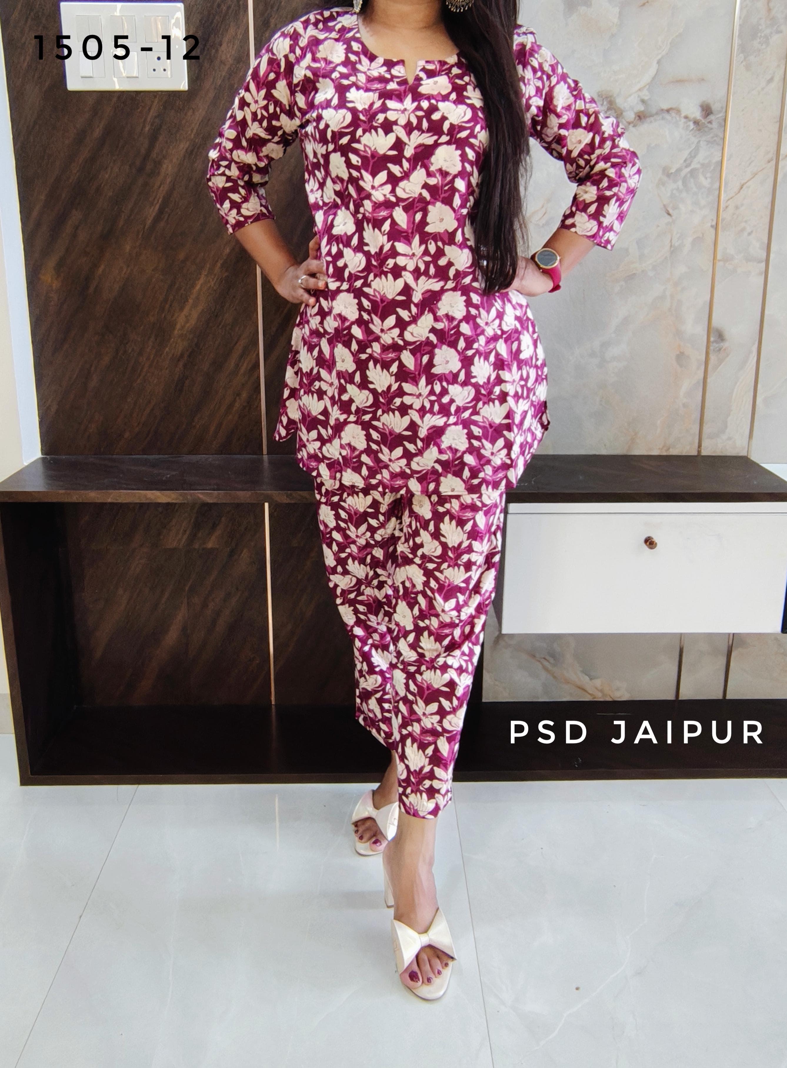 Pink Floral Cotton Co-ord set