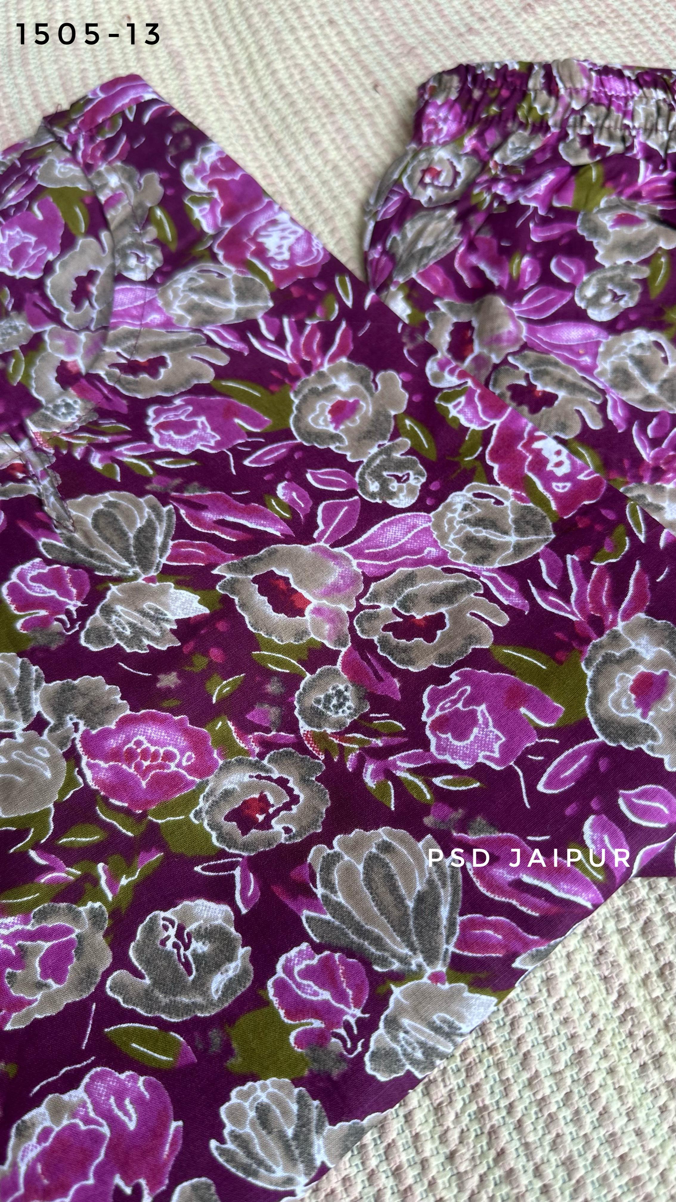 Purple and pink Cotton Co-ord set