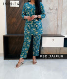 Teal Cotton Co-ord set