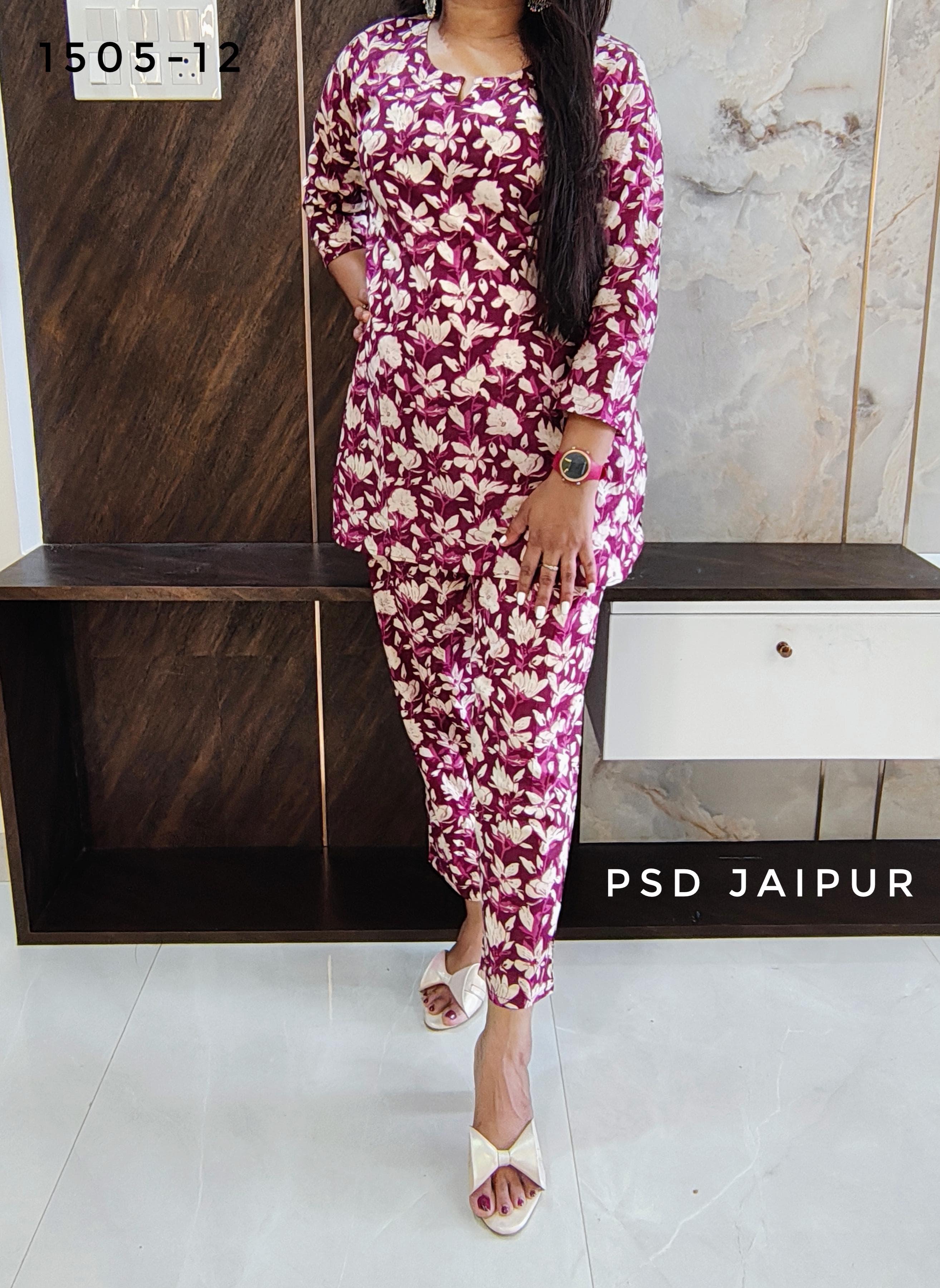Pink Floral Cotton Co-ord set