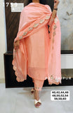 Peach Chanderi Suit