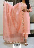 Peach Chanderi Suit
