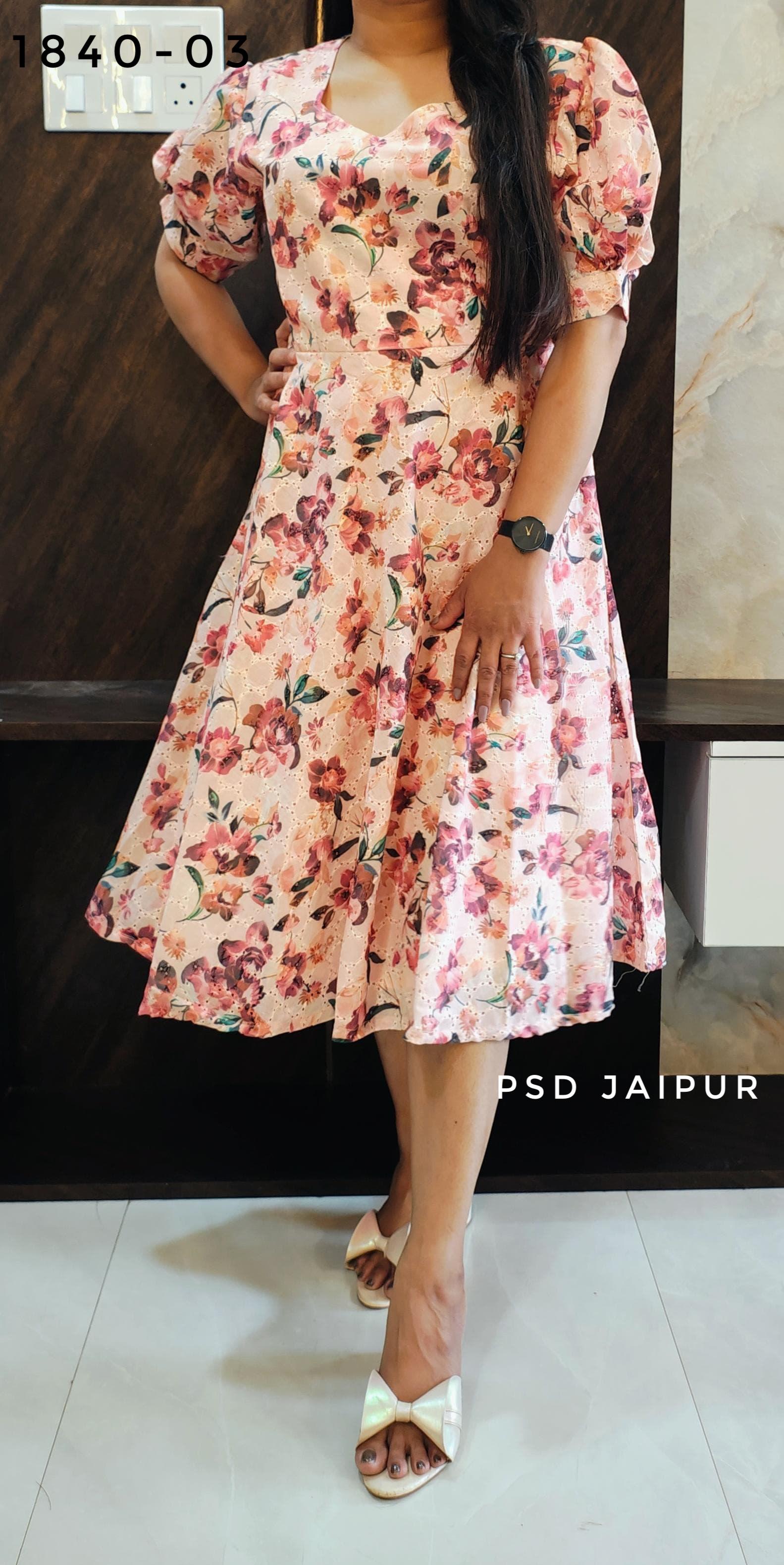 Peach Floral Hakoba Tunic