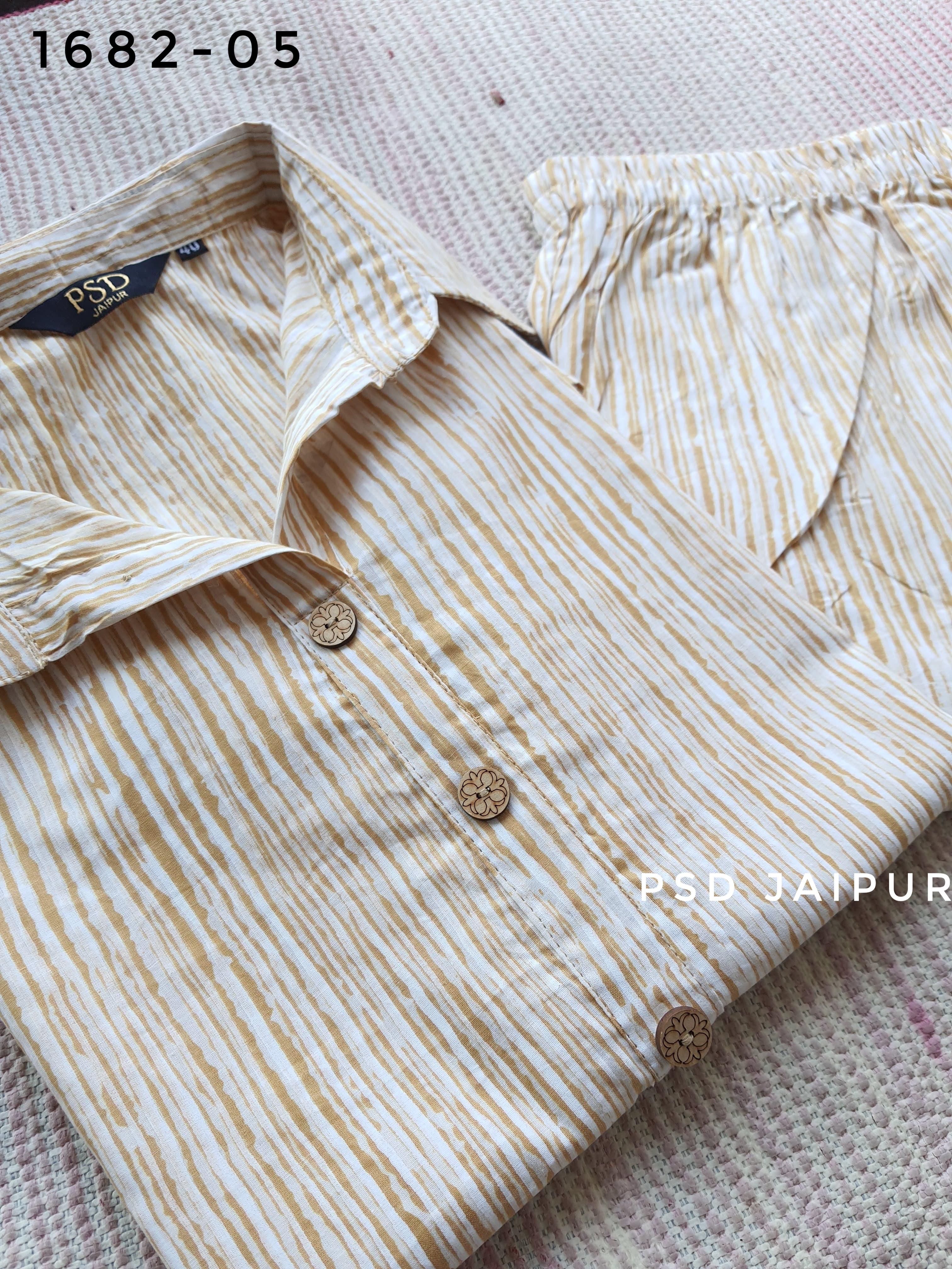 Yellow Stripe Collar Co-ord