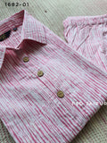 Pink stripe Collar Co-ord