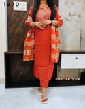 Rust Roman Silk Suit