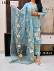 Sky Blue Roman Shimmer Fancy Suit
