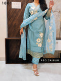 Sky Blue Roman Shimmer Fancy Suit