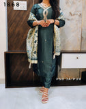 Teal Roman Shimmer Suit