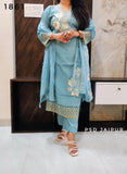 Sky Blue Roman Shimmer Fancy Suit
