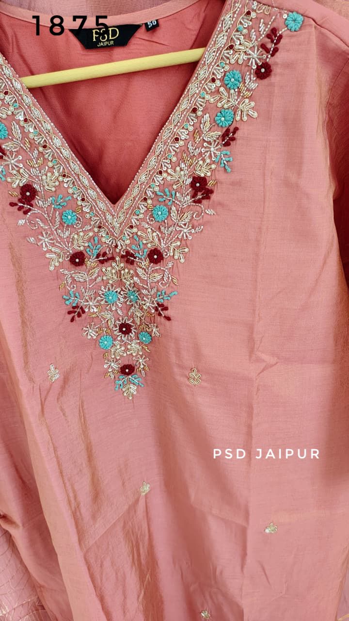 Peach Roman shimmer Suit