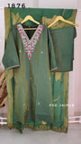 Green Roman Shimmer Suit