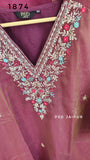 Wine Roman Shimmer Suit