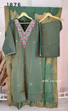 Green Roman Shimmer Suit