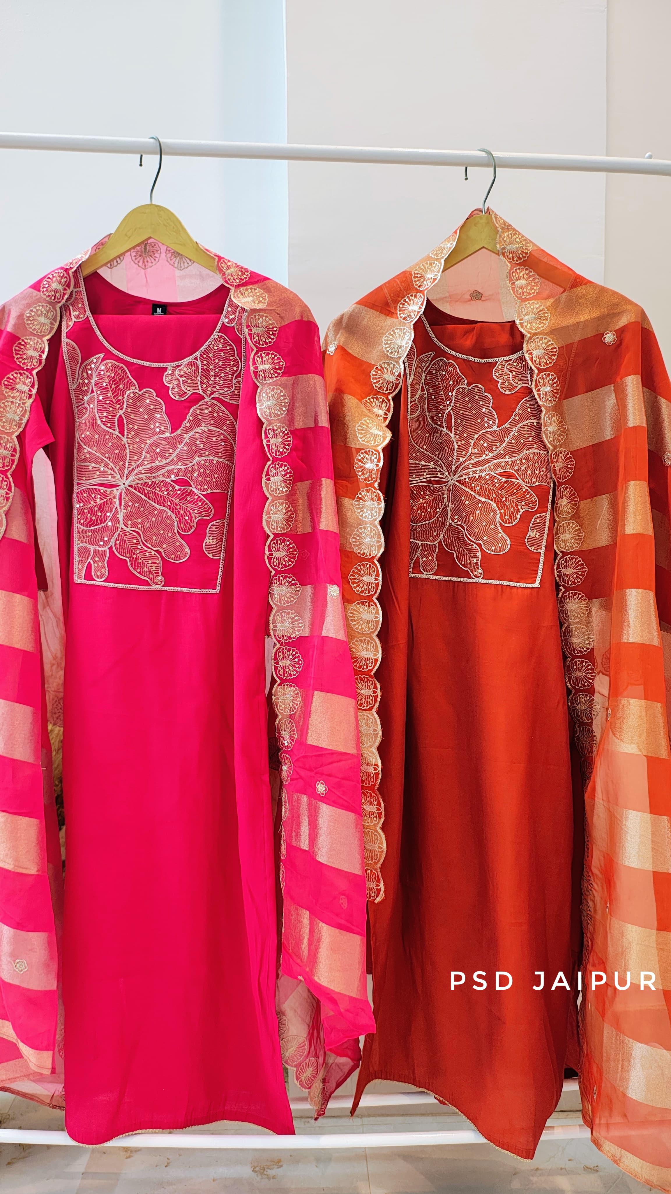 Pink Roman silk Suit