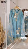 Sky Blue Roman Shimmer Fancy Suit