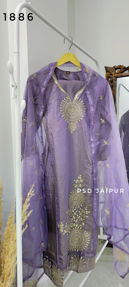 Purple Roman Shimmer Fancy Suit
