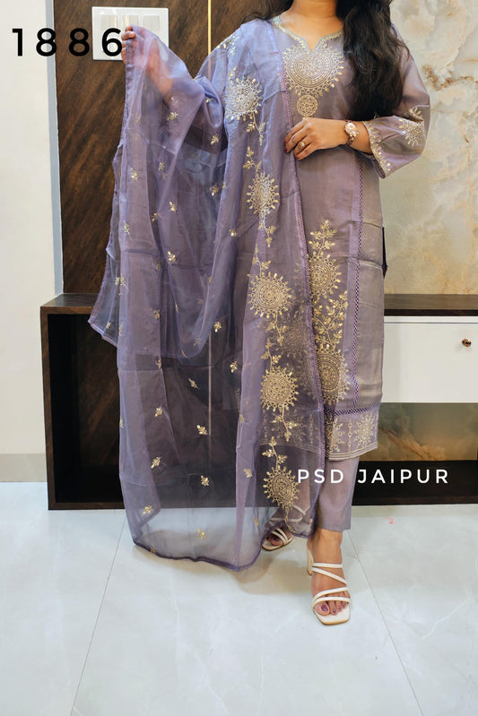 Purple Roman Shimmer Fancy Suit