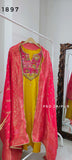 Mango Yellow Dola Silk Suit