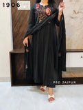 Black Mal Chanderi Suit