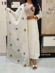 White Mal Chanderi Suit