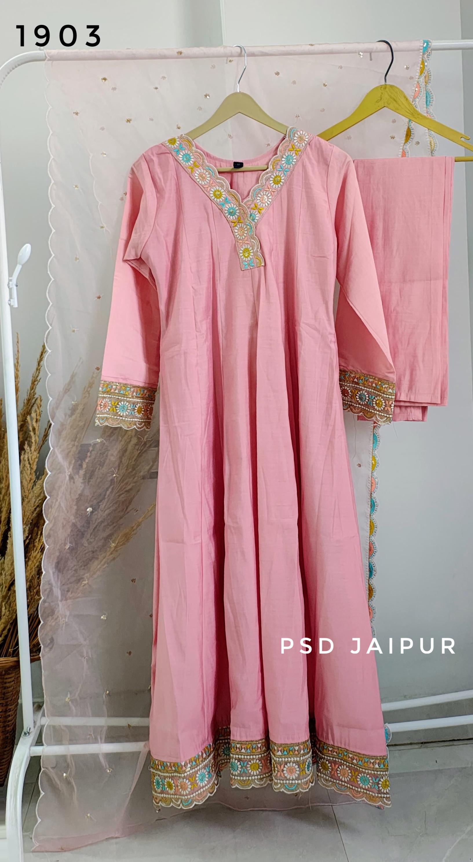 Baby Pink Frock Suit