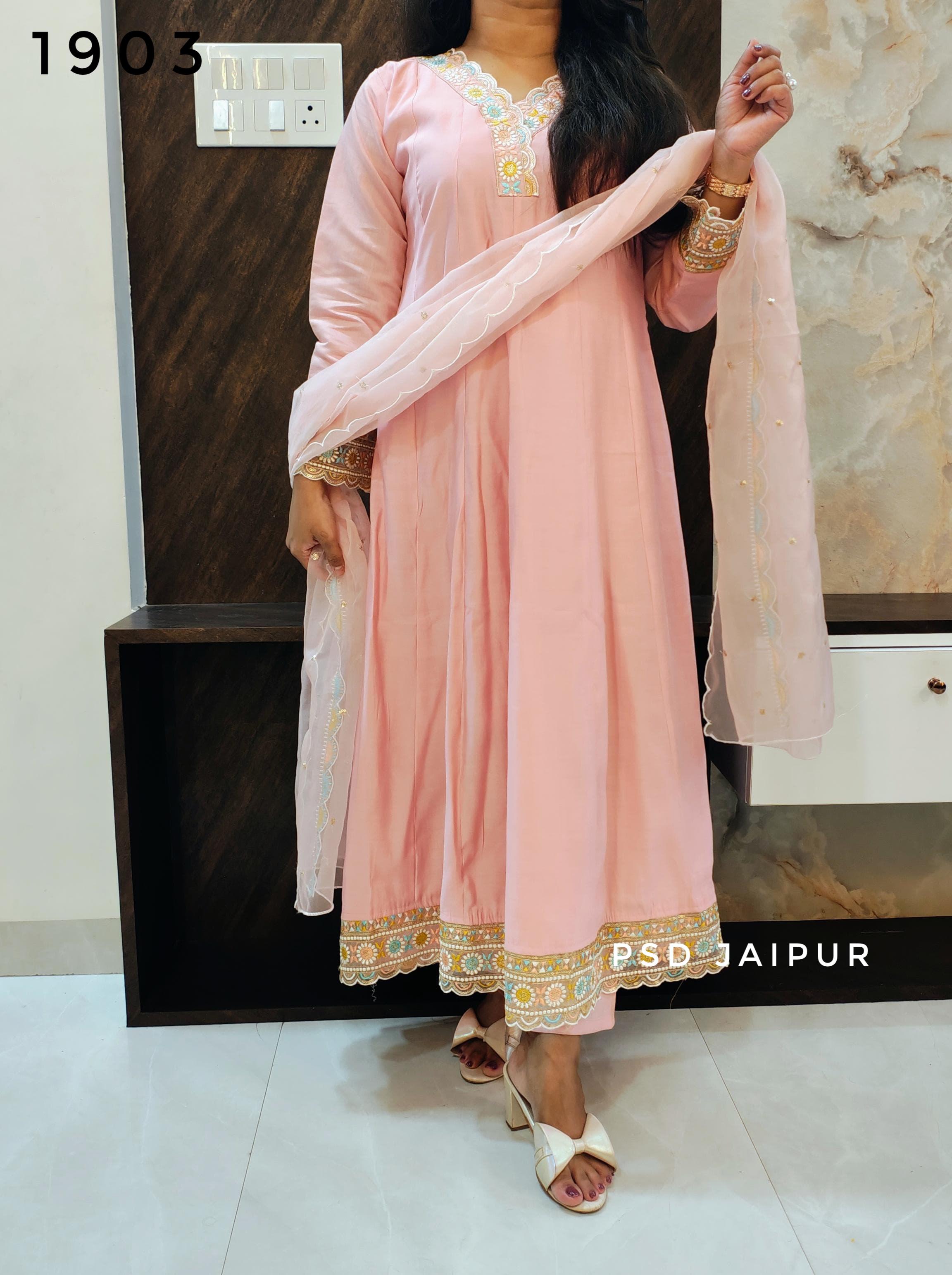 Baby Pink Frock Suit