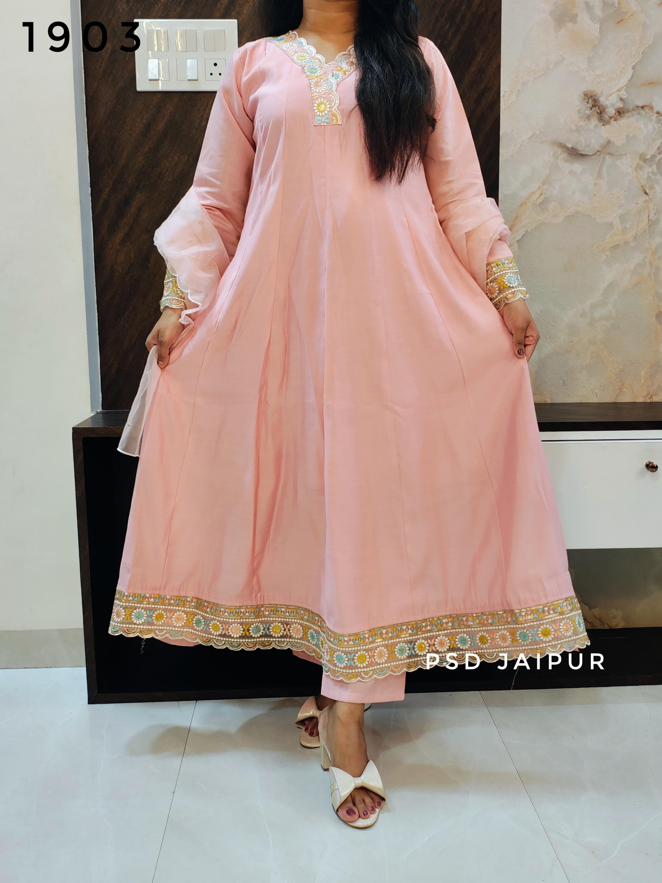 Baby Pink Frock Suit