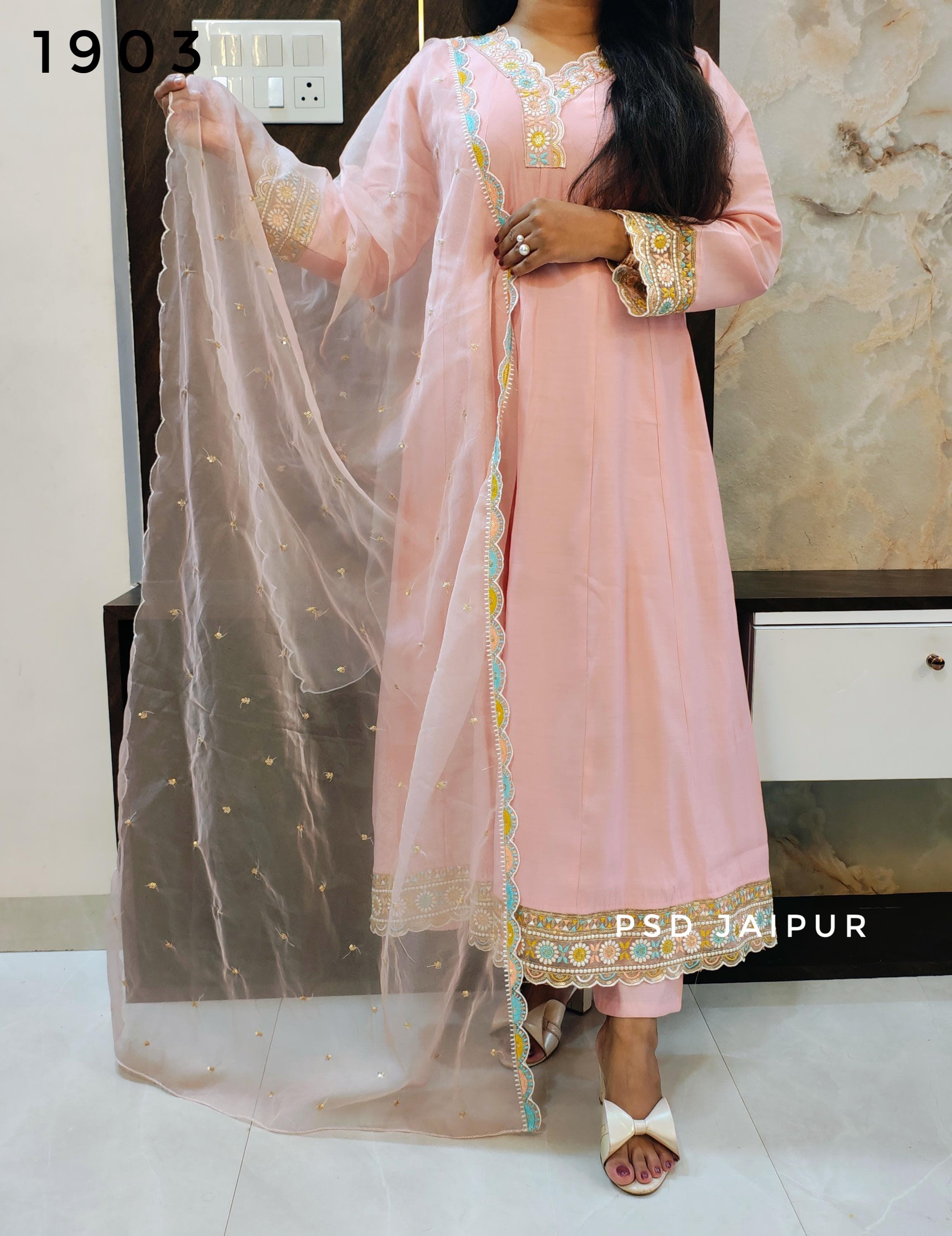 Baby Pink Frock Suit