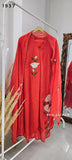 Rust Orange Mul Chanderi Suit