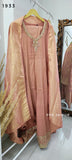 Peach Roman Anarkali Gown Suit