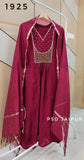 Wine Mul Chanderi suit