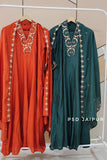 Orange Roman Anarkali Suit