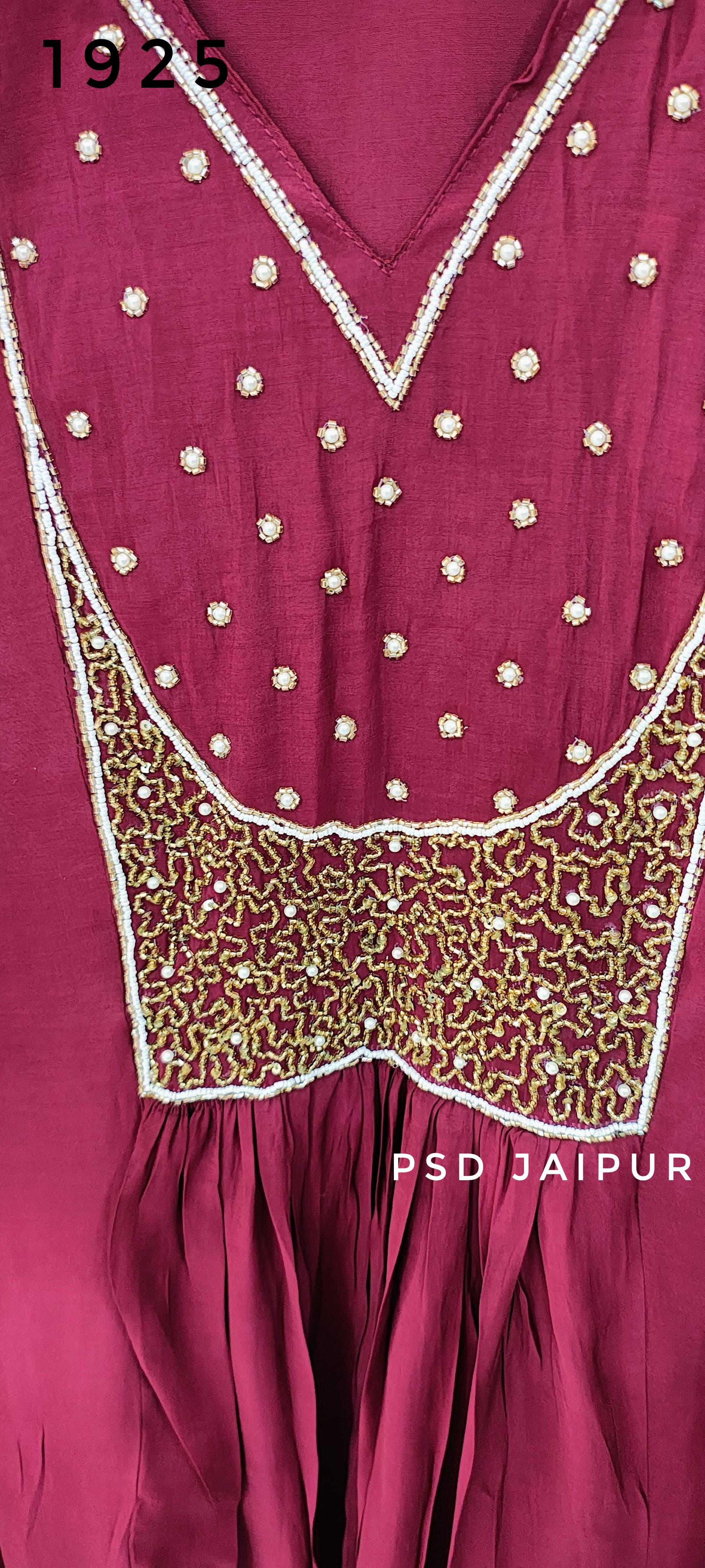 Wine Mul Chanderi suit