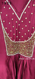 Wine Mul Chanderi suit