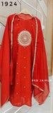 Orange Mul Chanderi Suit