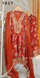 Rust Orange Chinon Indo western