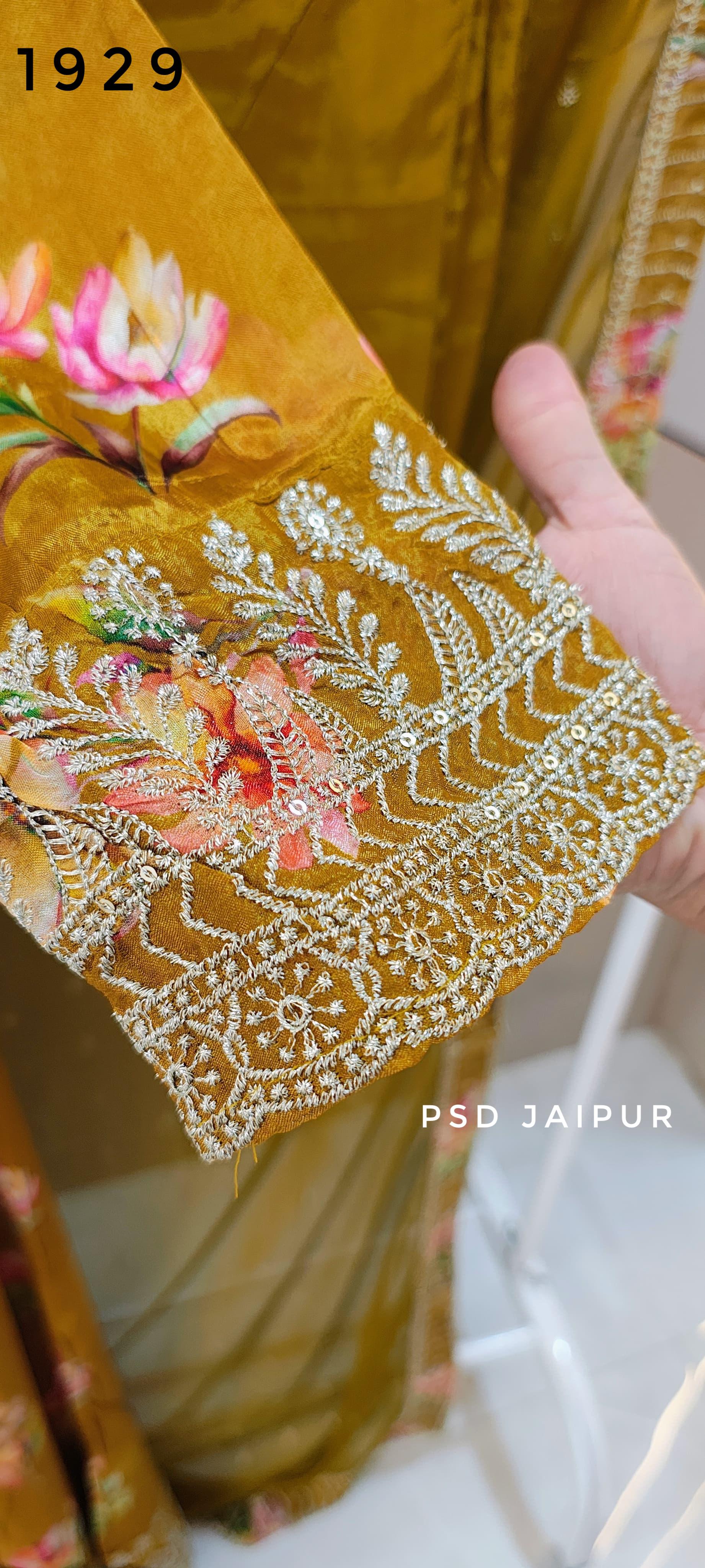 Pure Chinon Anarkali suit