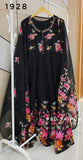 Black Organza Anarkali Suit