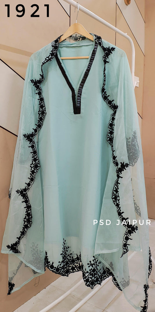 Sky Blue Plazzo Suit