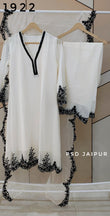 White Plazzo Suit