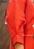 Rust Orange Mul Chanderi Suit