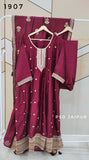 wine Anarkali Suit