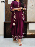 Purple Georgette Anarkali suit