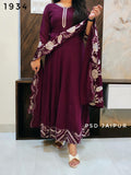 Purple Georgette Anarkali suit