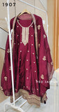 wine Anarkali Suit