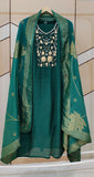 Green Mul Chanderi Suit