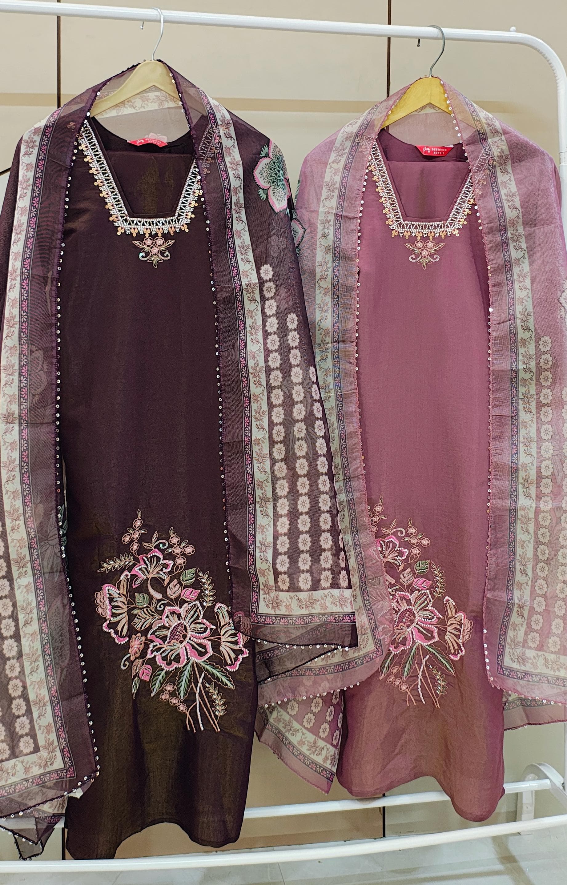 Light Purple glass Neck suit